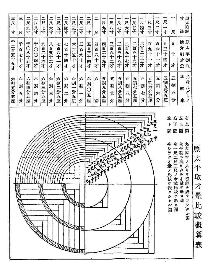 会津地方（福島県）の会津桐（あいずきり）の木取り表