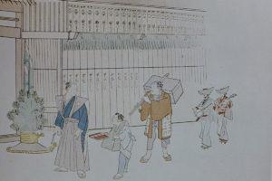 江戸時代の材木屋の年始回り礼の絵