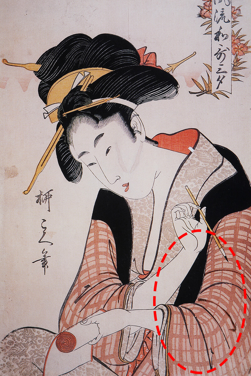 江戸時代に描かれた美人画の浮世絵