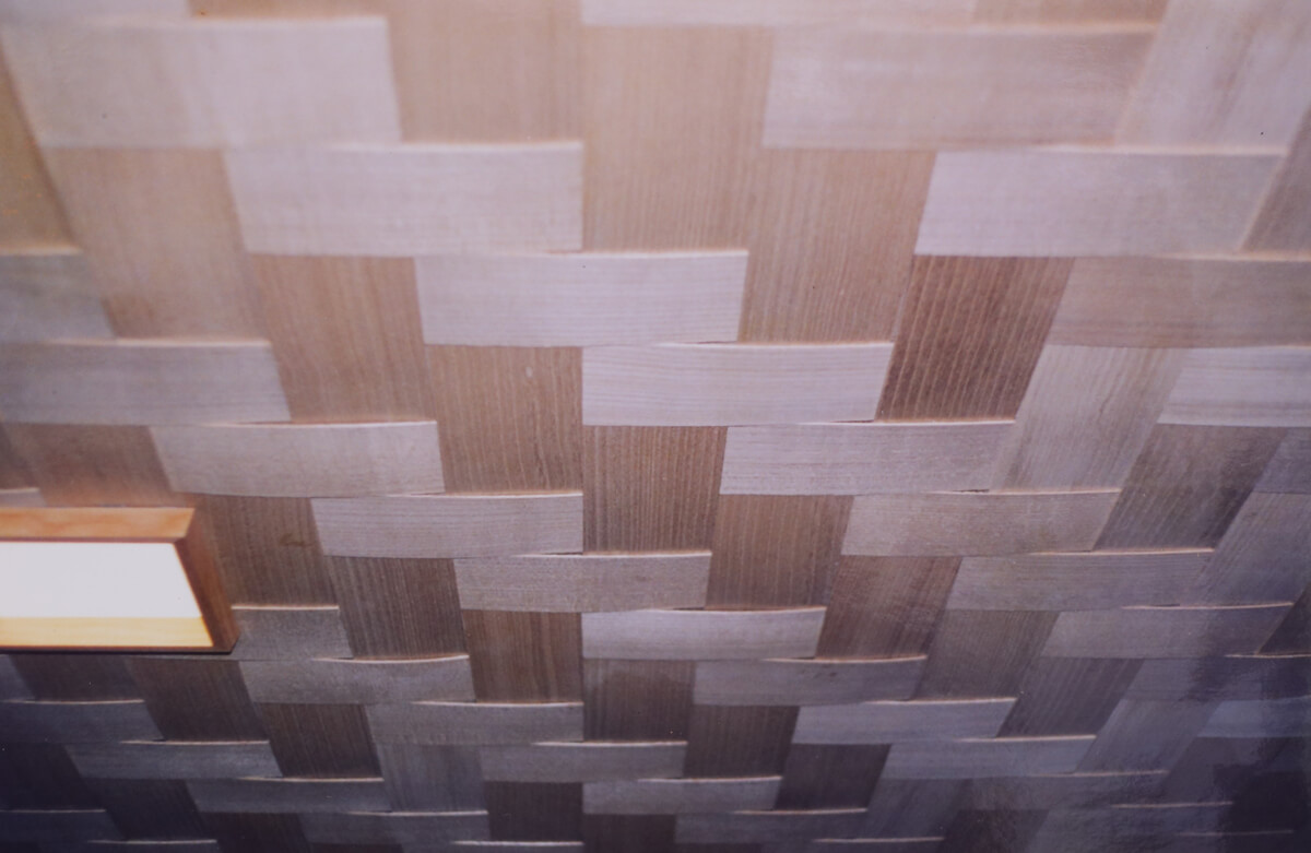 桐柾の網代編み天井